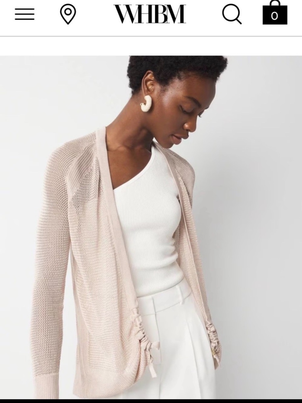 NEW White House Black Market Gold Shimmer Mesh Cardigan